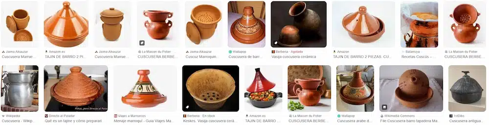 cuscuseras de barro